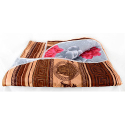 Микрофибърно двулицево шалте  - Версаче и Цветя